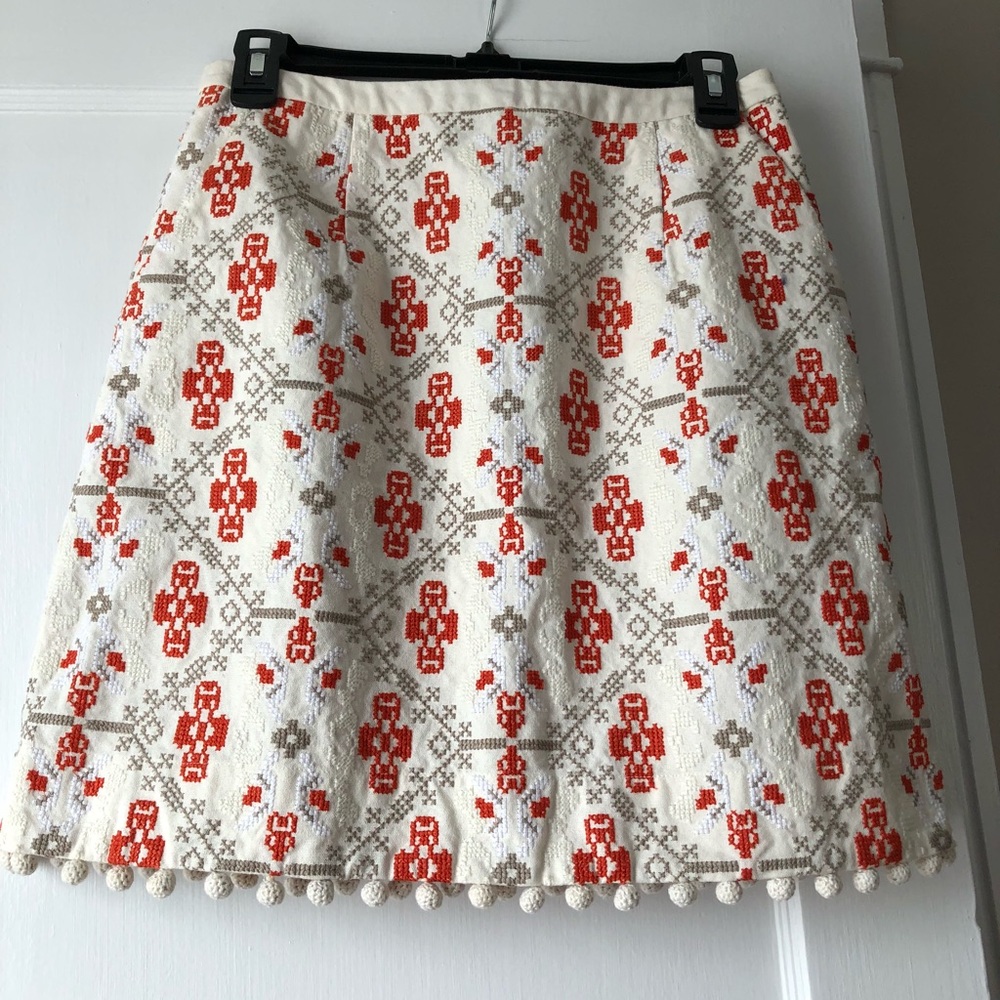 BOHO Anthropologie MAEVE IIvory Mini Skirt 2